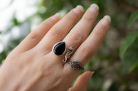 Black Onyx Sea Horse Ring, AR-6714