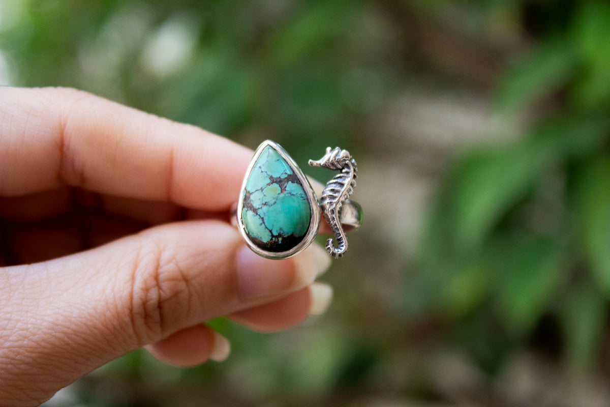 Bague Hippocampe Turquoise, AR-6713