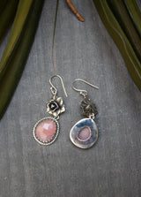 Petal Glow: Pink Opal Earrings, AE- 7278