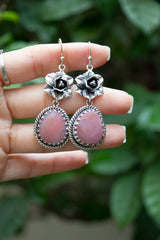 Petal Glow: Pink Opal Earrings, AE- 7278