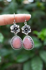 Petal Glow: Pink Opal Earrings, AE- 7278