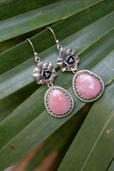 Petal Glow: Pink Opal Earrings, AE- 7278