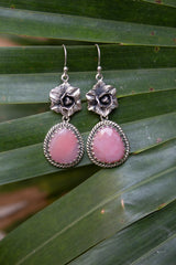 Petal Glow: Pink Opal Earrings, AE- 7278
