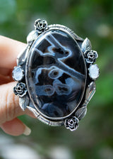 Stick tube Agate Statement Ring, AR-6745