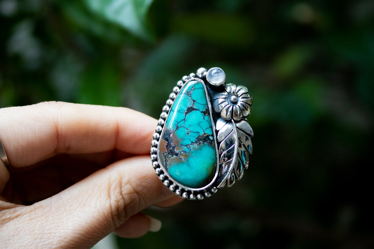 Turquoise & Moonstone Ring, AR-6734