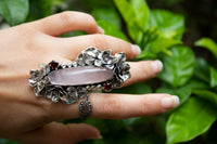 Rose Quartz Ring, Statement Ring, AR-7078