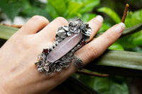 Rose Quartz Ring, Statement Ring, AR-7078