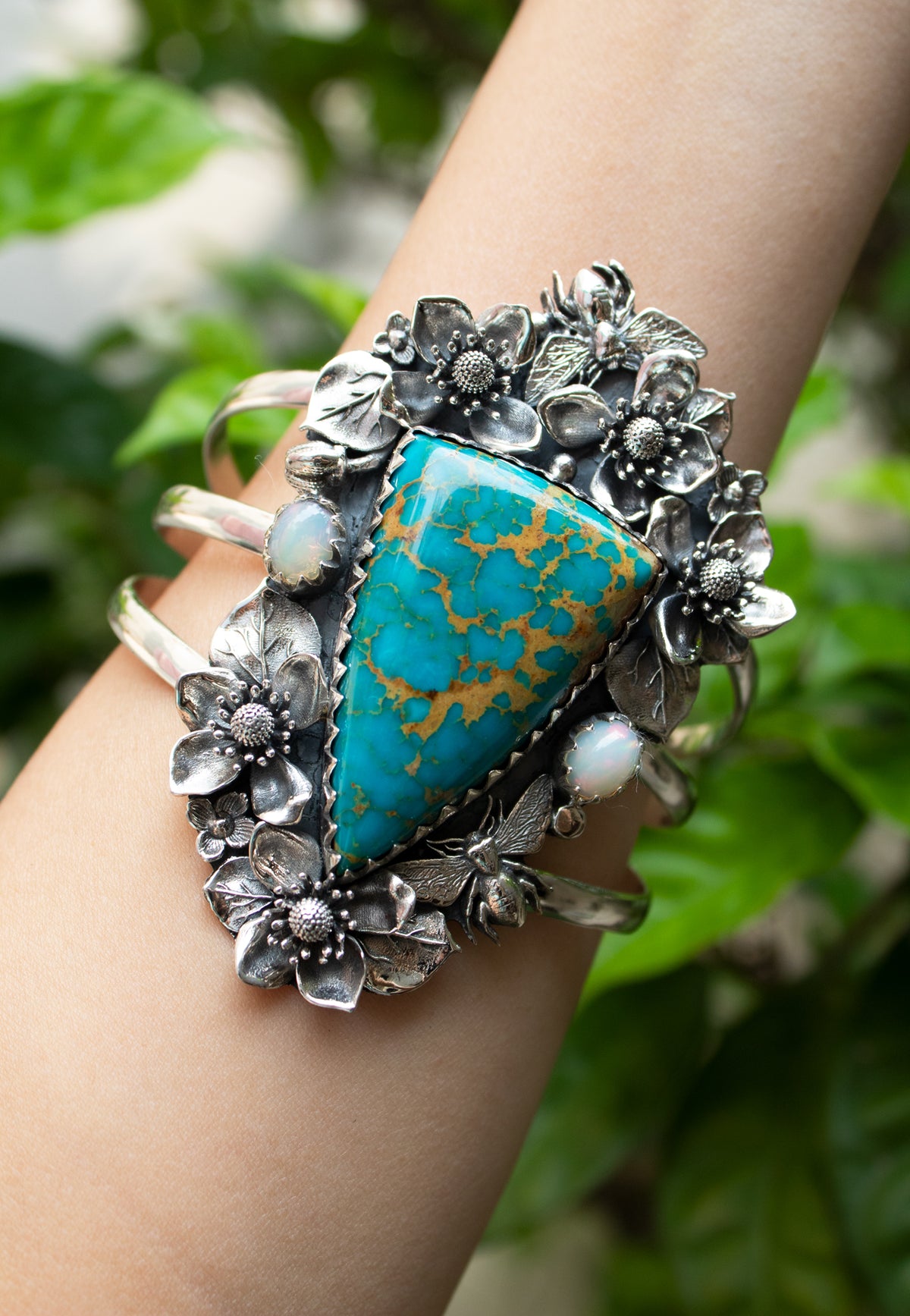 Kingman Turquoise Cuff Bracelet, AB-7080