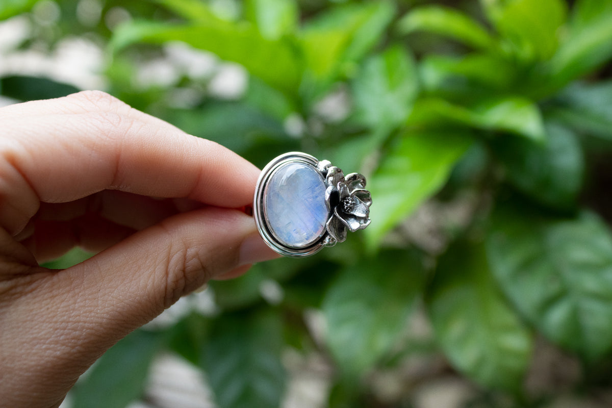 Floral Moonstone Ring, AR-7080