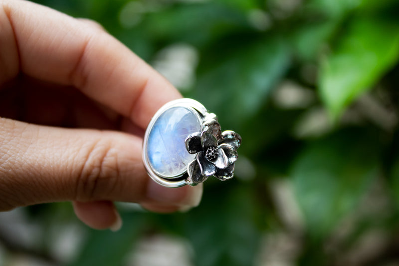 Floral Moonstone Ring, AR-7080