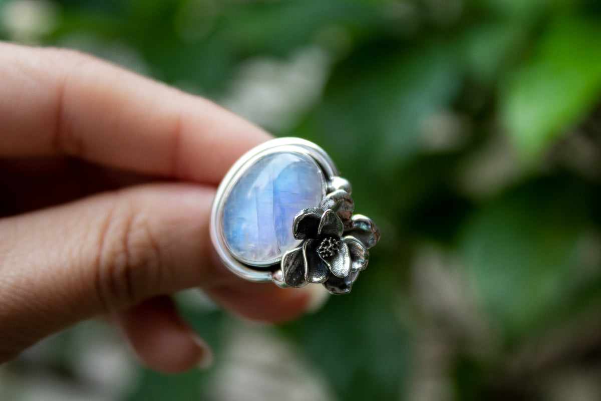 Floral Moonstone Ring, AR-7080