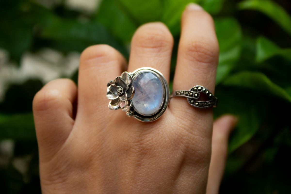 Floral Moonstone Ring, AR-7080