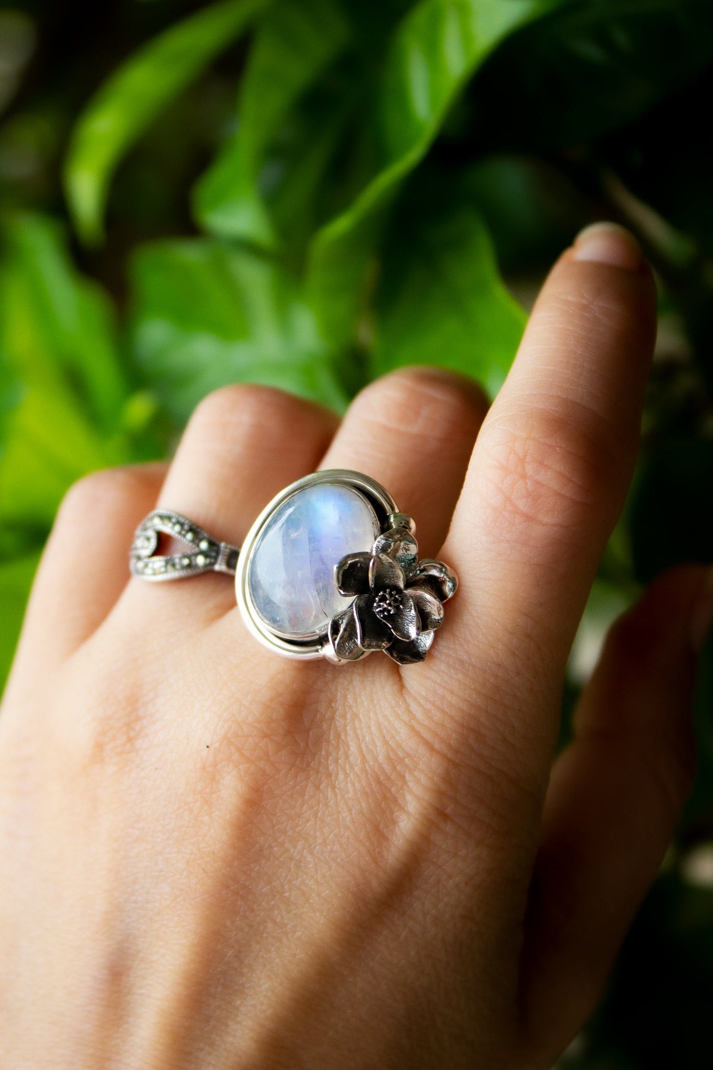 Floral Moonstone Ring, AR-7080