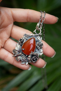 Autumn’s Wing: Carnelian Pendant, AR-7494