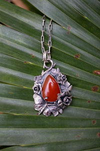 Autumn’s Wing: Carnelian Pendant, AR-7494
