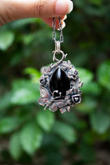 Nocturne Bloom: Black Onyx Pendant, AR-7493