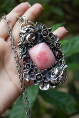 Whispers of the Heart: Pink Opal Pendant, AP-7496
