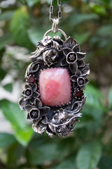 Whispers of the Heart: Pink Opal Pendant, AP-7496