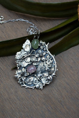 Whispering Wings: Aquamarime Pendant/ Brooch AP-7497