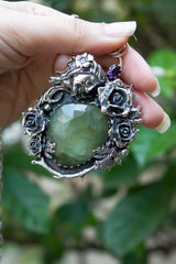 Garden of Reverie: Prehnite Pendant, AP-7501