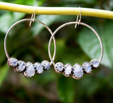 Moonstone Hoop Earrings AE-6759