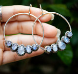 Moonstone Hoop Earrings AE-6759