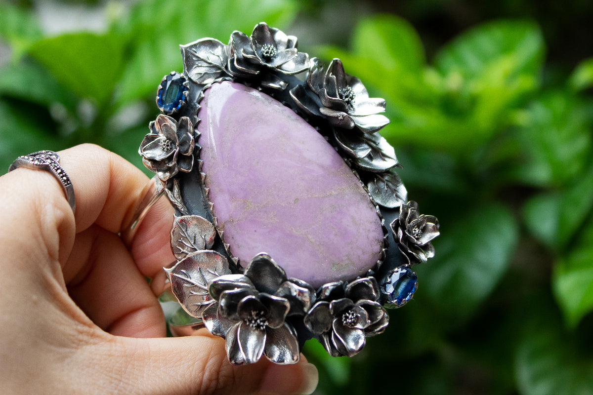 Garden of Serenity Cuff: Phosphosiderite Cuff Bracelet