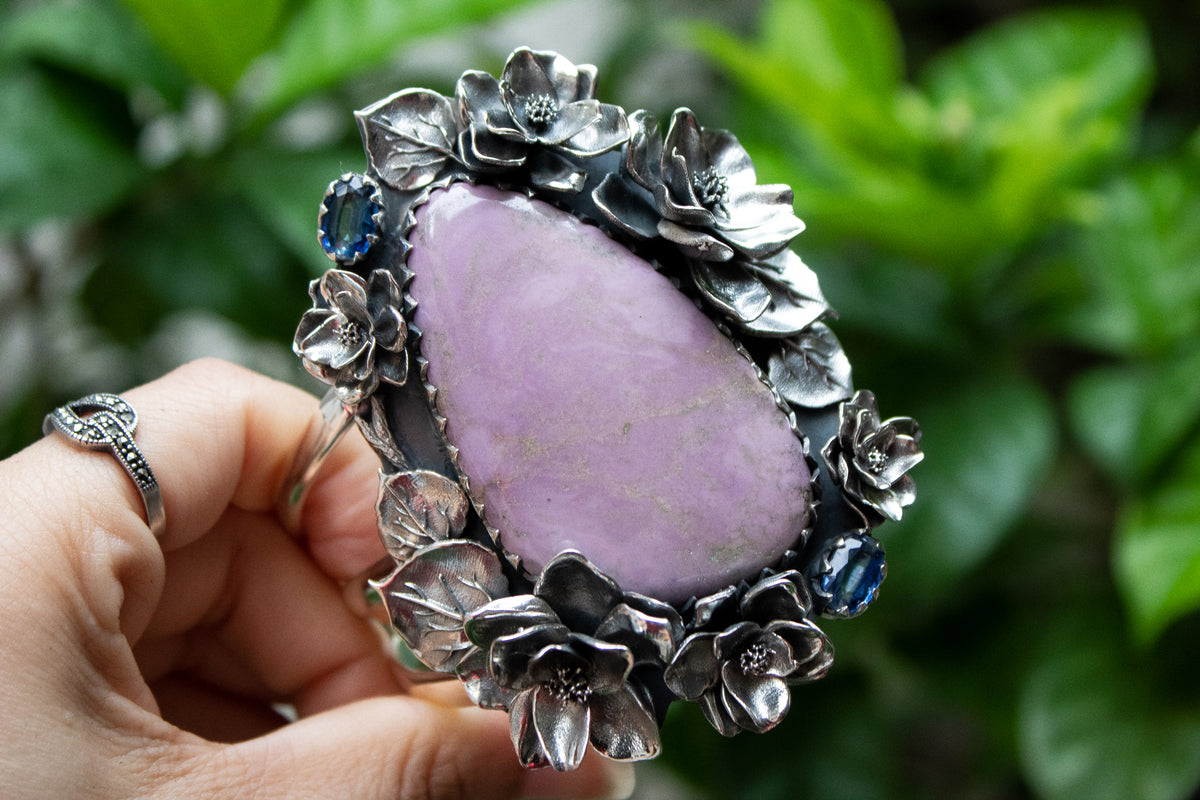 Garden of Serenity Cuff: Phosphosiderite Cuff Bracelet