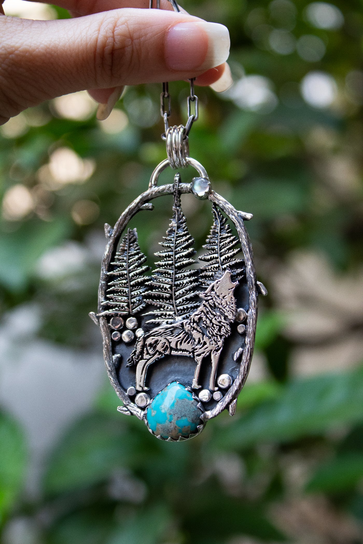 Call of the Pines: Turquoise Pendant, AP- 7498