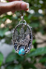 Call of the Pines: Turquoise Pendant, AP- 7498