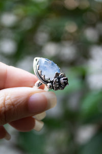 Moonkissed Floral Ring, AR-7505