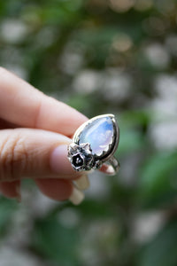 Moonkissed Floral Ring, AR-7505