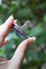 Desert Bloom: Mohave Turquoise Ring, AR-7504