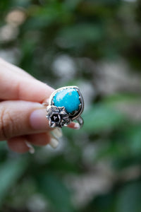 Desert Rose Whisper: Turquoise Ring, AR-7513