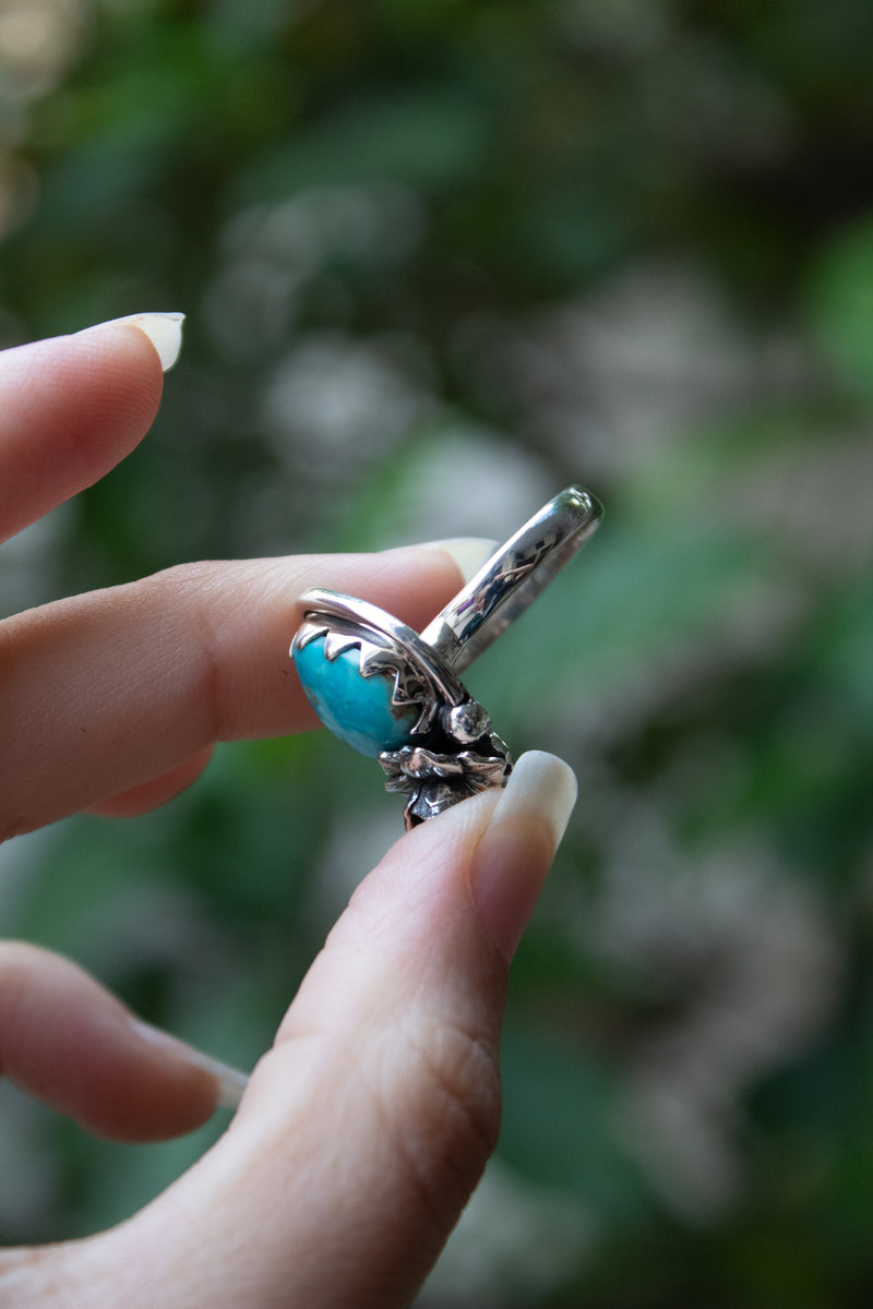 Desert Rose Whisper: Turquoise Ring, AR-7513