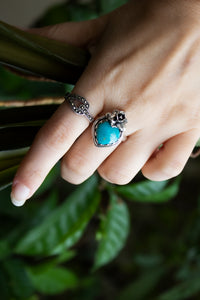 Desert Rose Whisper: Turquoise Ring, AR-7513