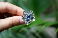 Nature's Embrace: Kyanite Flower Ring, AR-7125