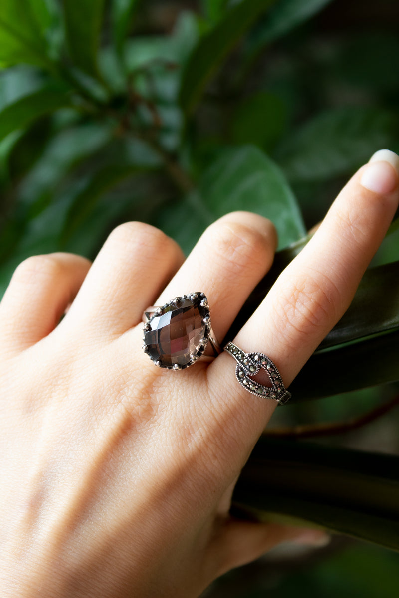 Natural Smokey Quartz Ring, AR-6707