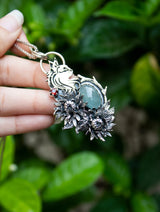 Aquamarine Pendant with Cat: AP-7514