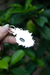 Aquamarine Pendant with Cat: AP-7514