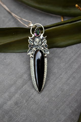 Watcher of the Velvet Night: Black Onyx Pendant, AP- 7512