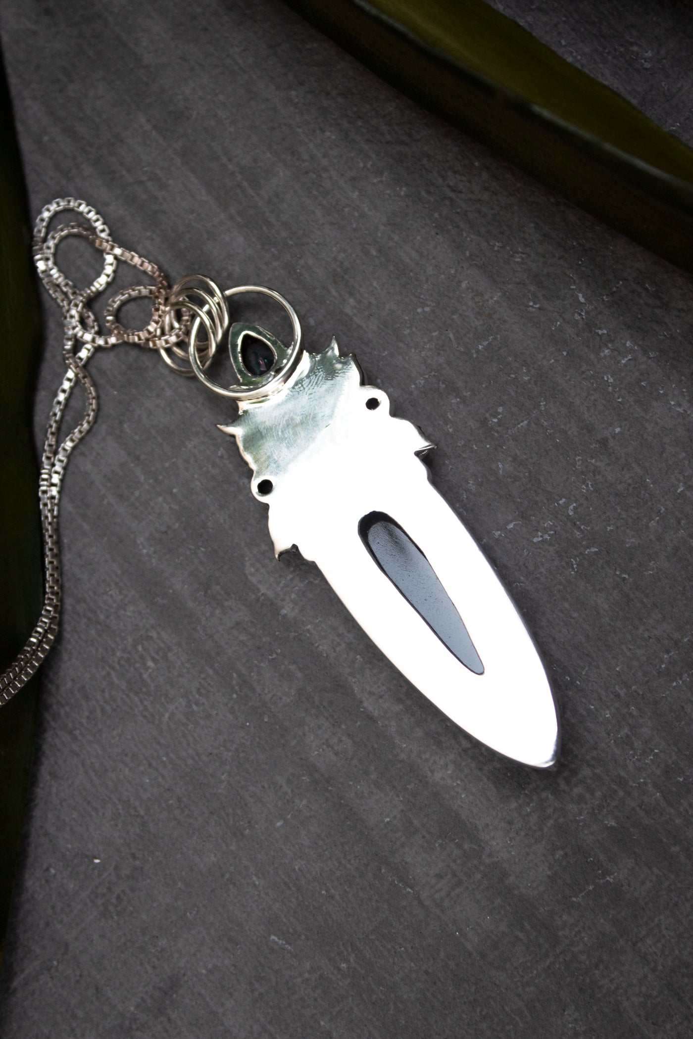 Watcher of the Velvet Night: Black Onyx Pendant, AP- 7512