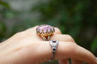 Rose Quartz Ring, October Birthstone, AR-6838
