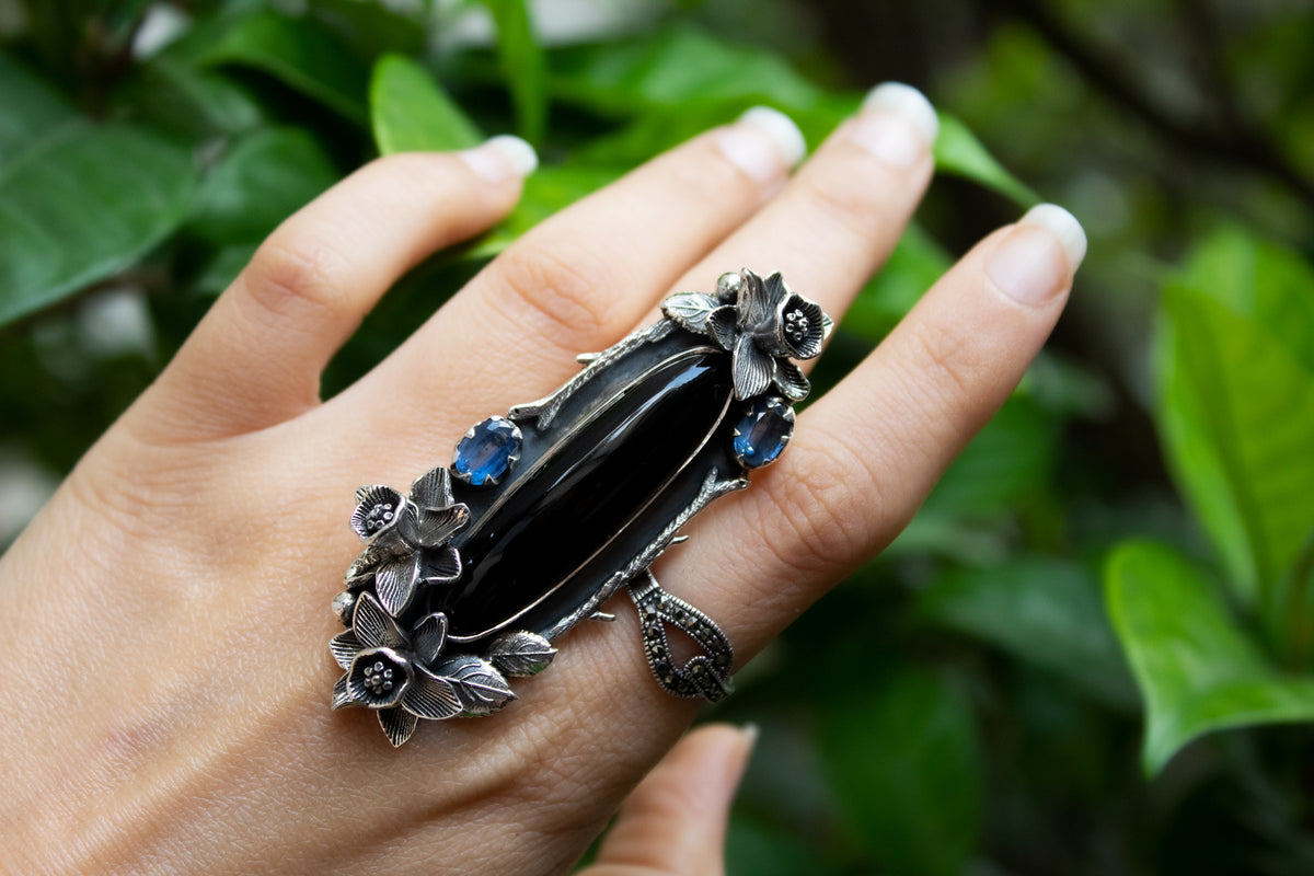 Bague Serpent Onyx Noir AR-6585