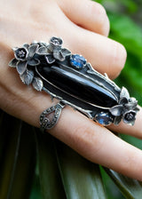 Anillo Serpiente Onix Negro AR-6585