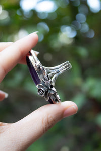 Twilight Vine – Long Amethyst Botanical Ring, AR-7545