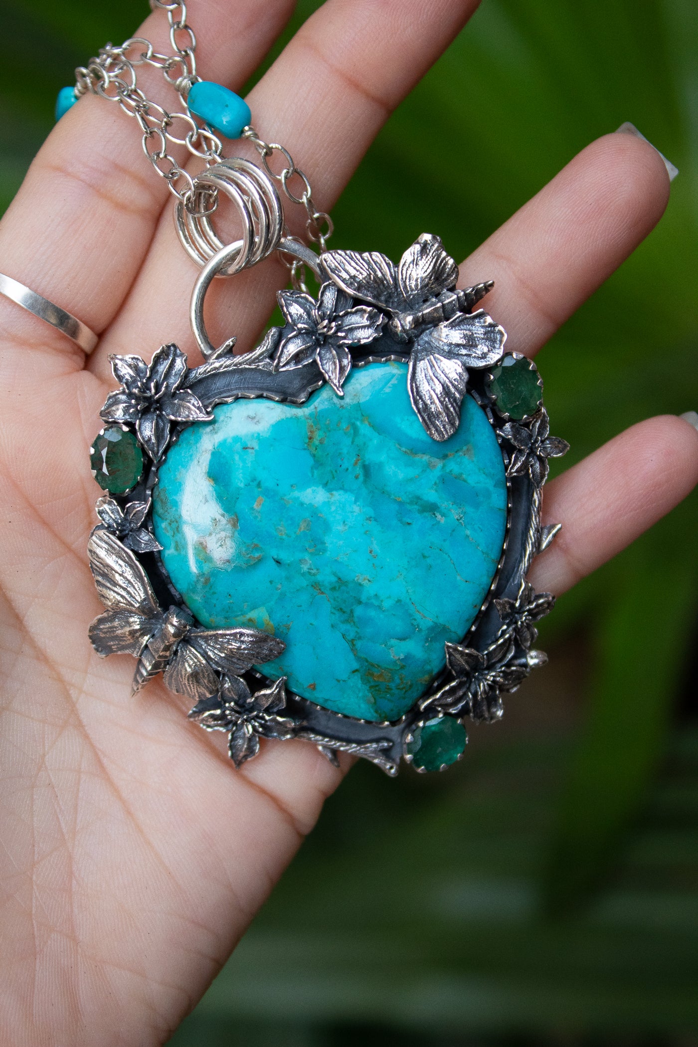 Heart of the Horizon: Turquoise Pendant, AP- 7526