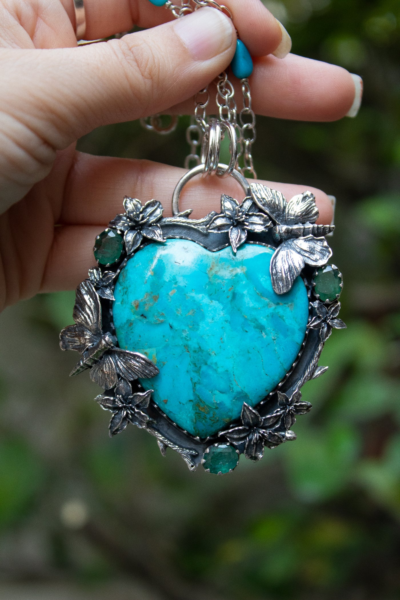 Heart of the Horizon: Turquoise Pendant, AP- 7526