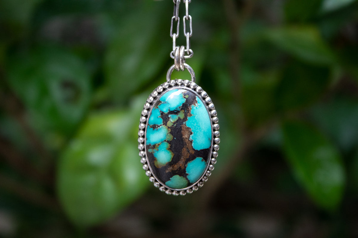 Natural Turquoise Pendant, Birthday Gift AR-6809