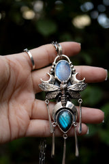 Pendentif Pierre de Lune &amp; Labradorite, AP-6750